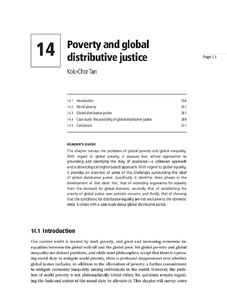 Poverty and Global Distributive Justice | PDF
