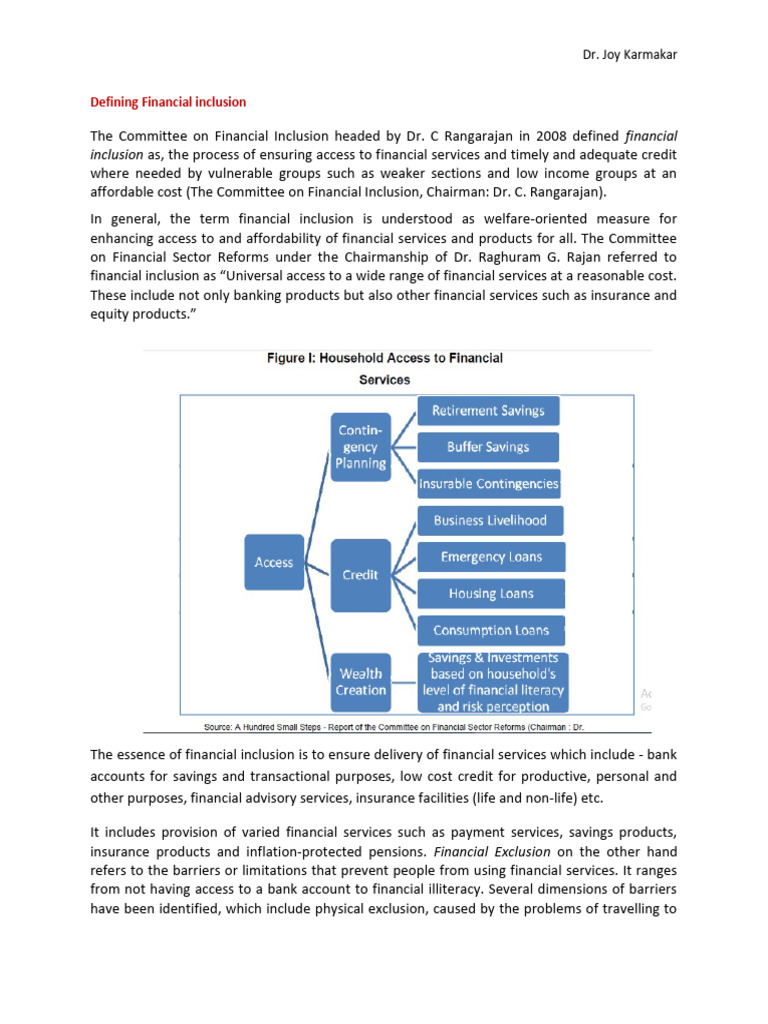 Financial Inclusion | PDF | Financial Inclusion | Microfinance