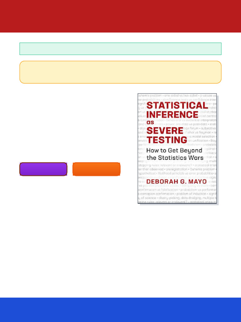 Statistical Inference as Severe Testing How to Get Beyond the ...