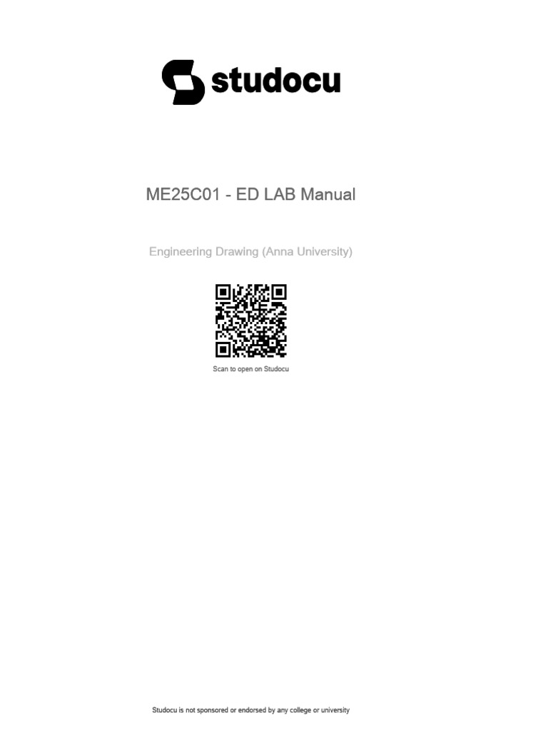 ME25C01 Engineering Drawing Lab Manual | PDF | Geometry