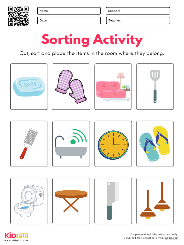 Free Sorting Activity Worksheets | PDF