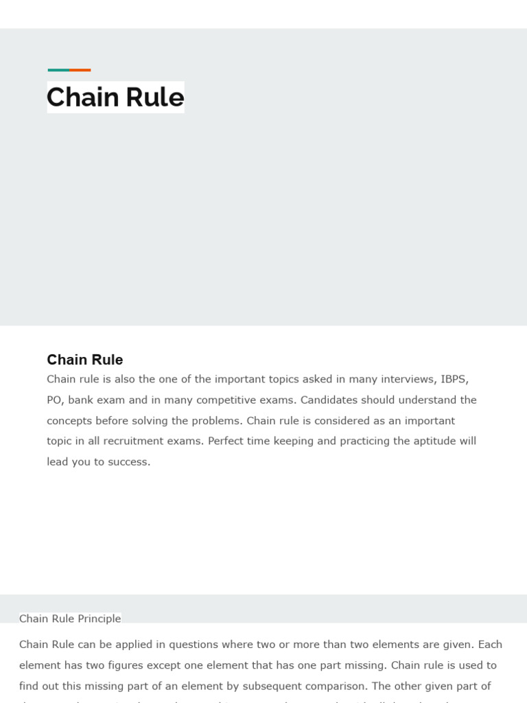 Understanding Chain Rule for Exams | PDF