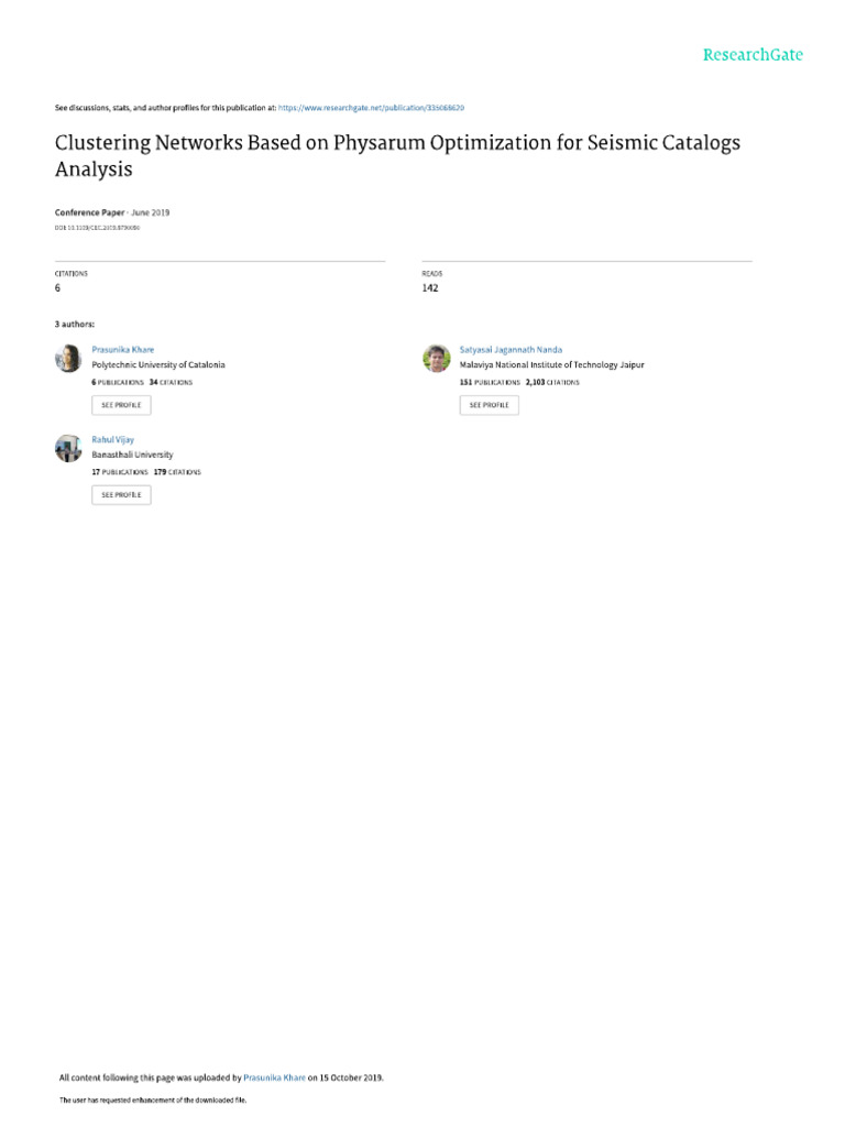 Clustering Network | PDF