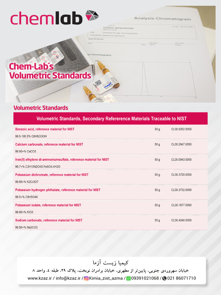 Volumetric Standards CHEMLAB | PDF