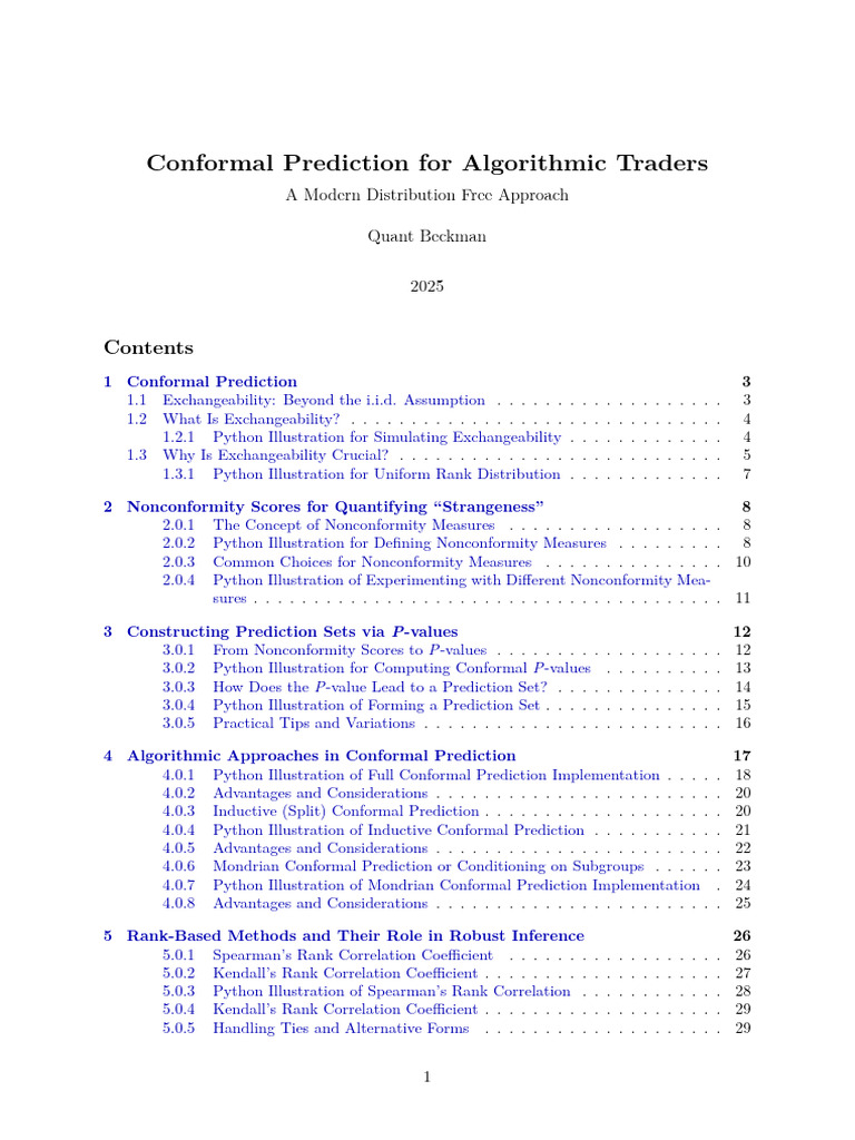 Conformal Prediction for Traders | PDF | Statistics | Probability