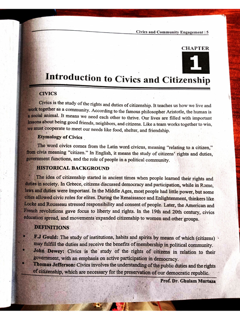 CH 1 Civics and Community Engagement | PDF
