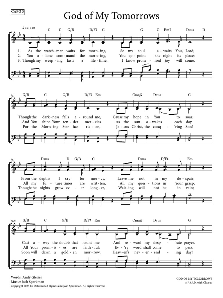 God of My Tomorrows Lyrics | PDF
