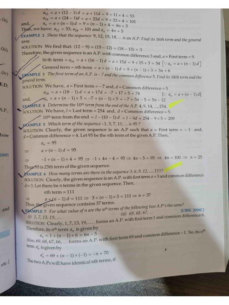 Arithmetic Progression PDF | PDF