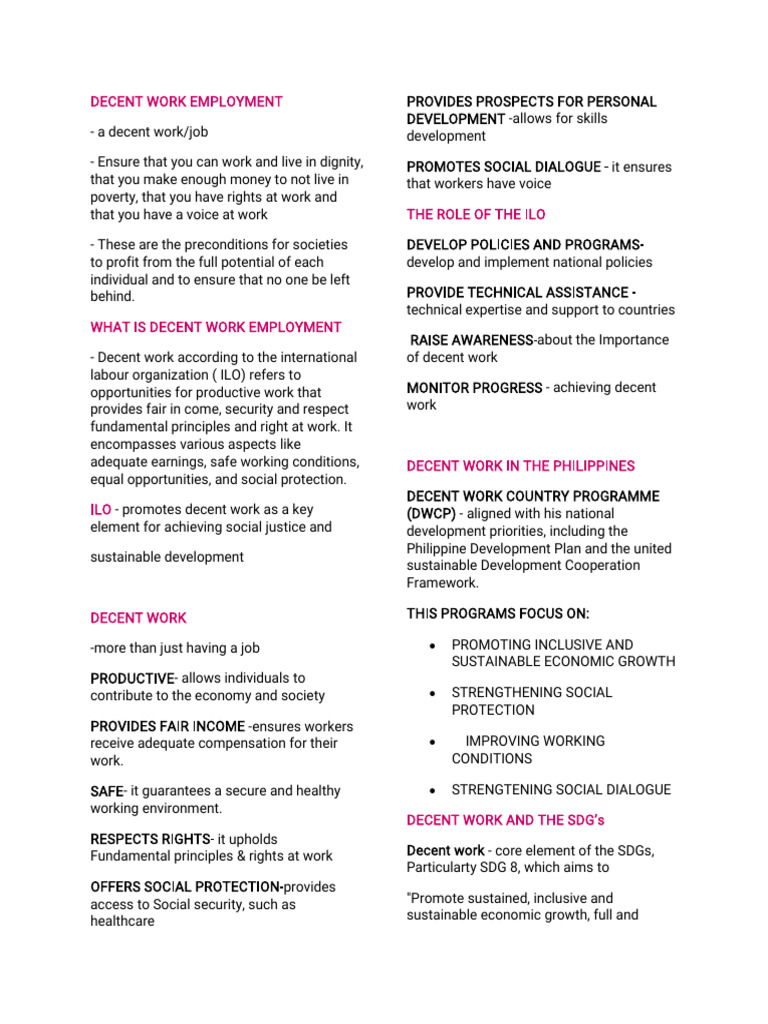 Decent Work Emp-Wps Office | PDF | Employment | Salary
