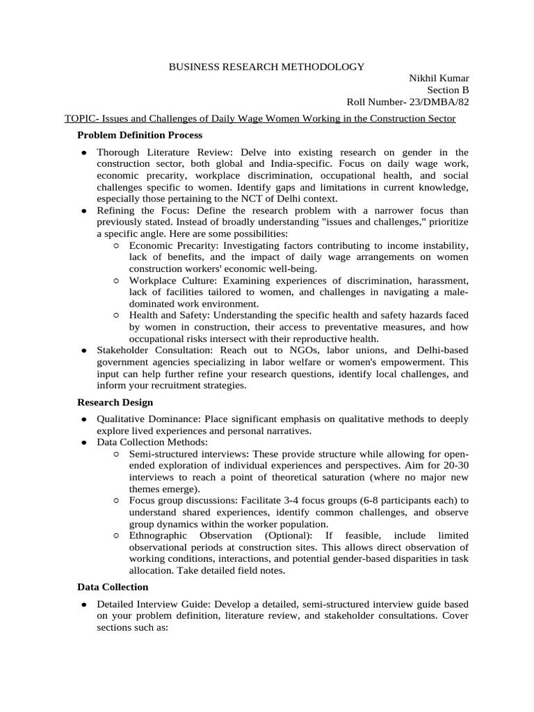 Challenges Faced by Women in Construction | PDF | Occupational Safety ...