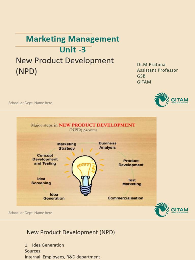 New Product Development (NPD) -Unit3 MM | PDF | Marketing | New Product ...