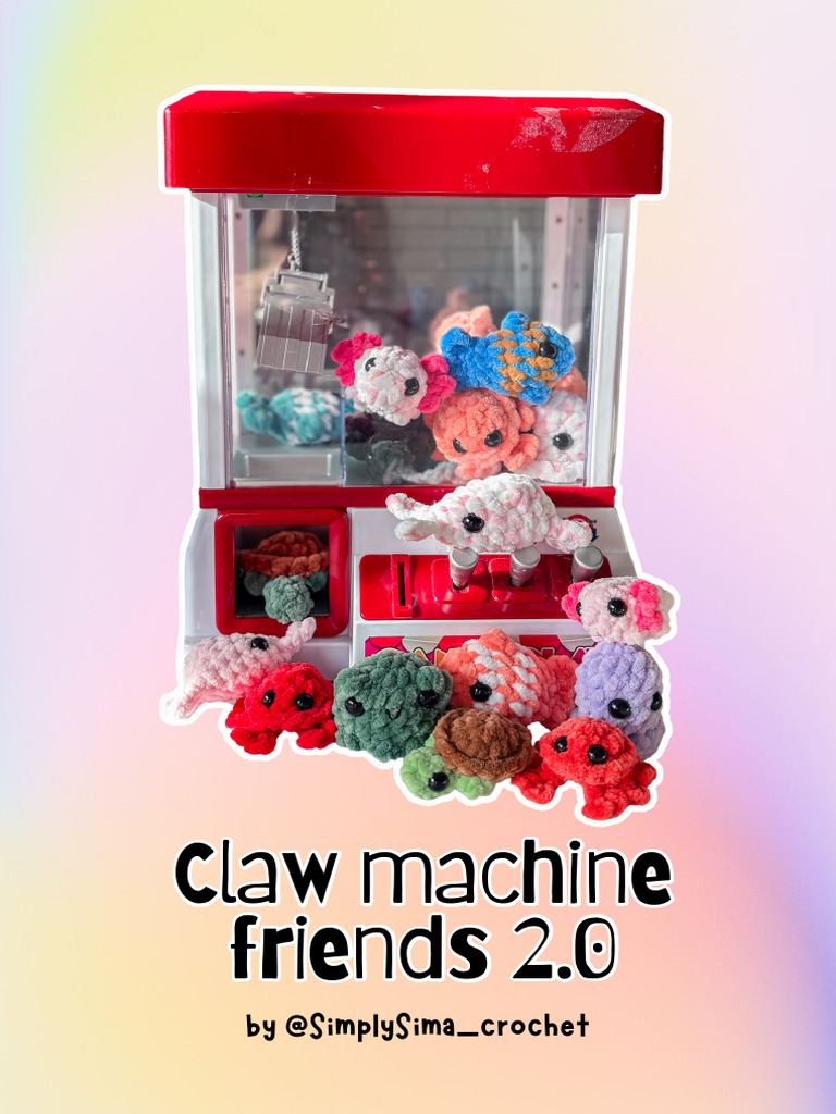 Claw Machine Friends Crochet Patterns | PDF | Crochet | Yarn