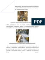 O Conjunto de Pessoas Que Praticam Alguma Atividade Produtiva Ou População Economicamente Ativa Estão Distribuídos Nos Três Setores Da Economia