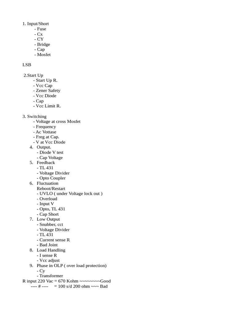 Power Supply Circuit Troubleshooting Guide | PDF