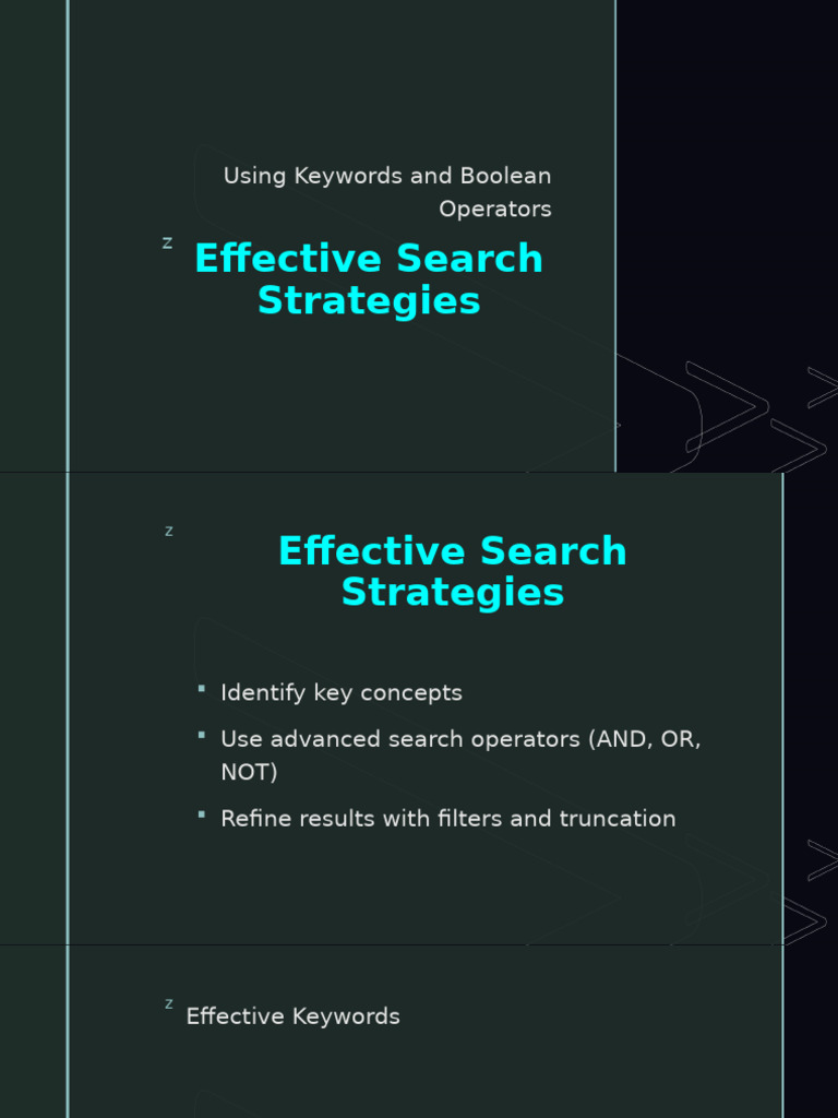 Effective Search Strategies DarkFuturistic | PDF