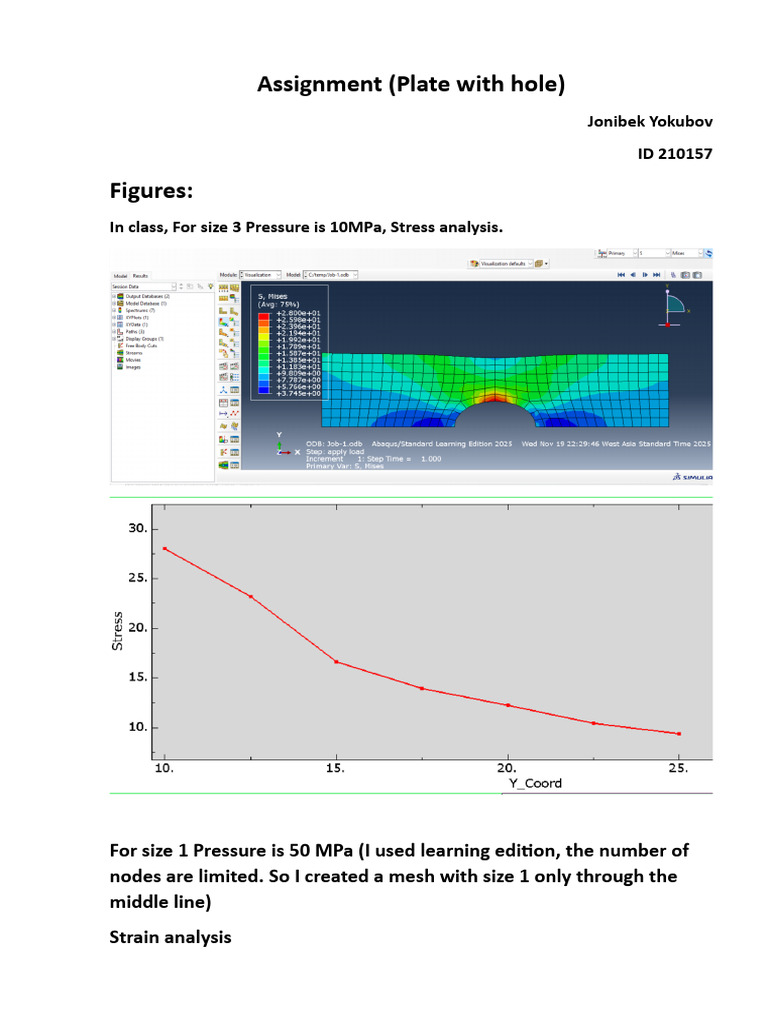 Stress and Strain Analysis Report | PDF