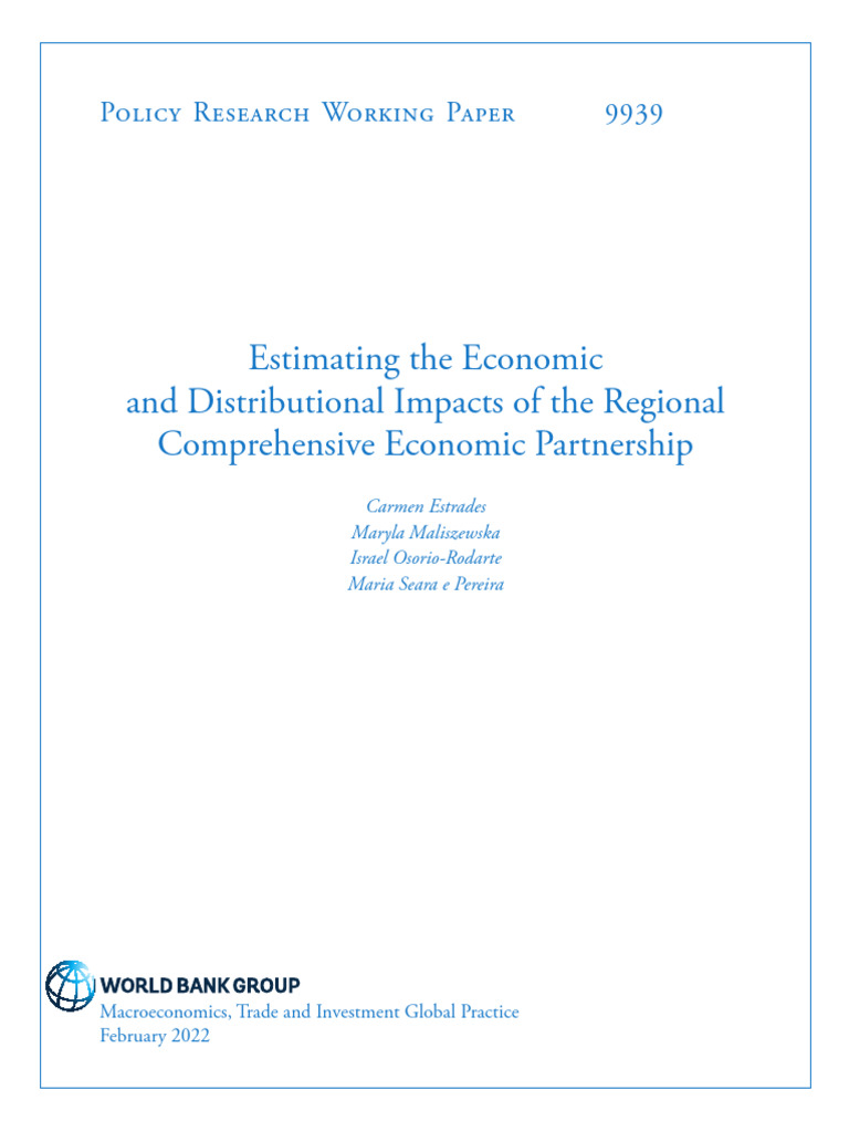 Estimating The Economic and Distributional Impacts of The Regional ...