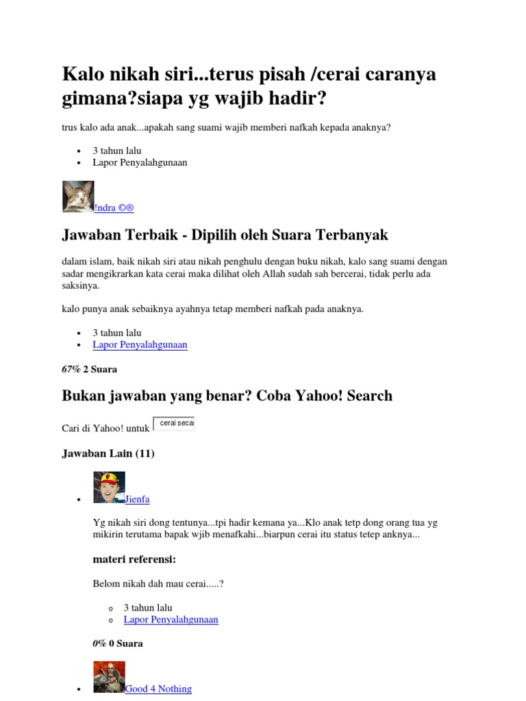 Contoh Surat Nikah Siri Resmi