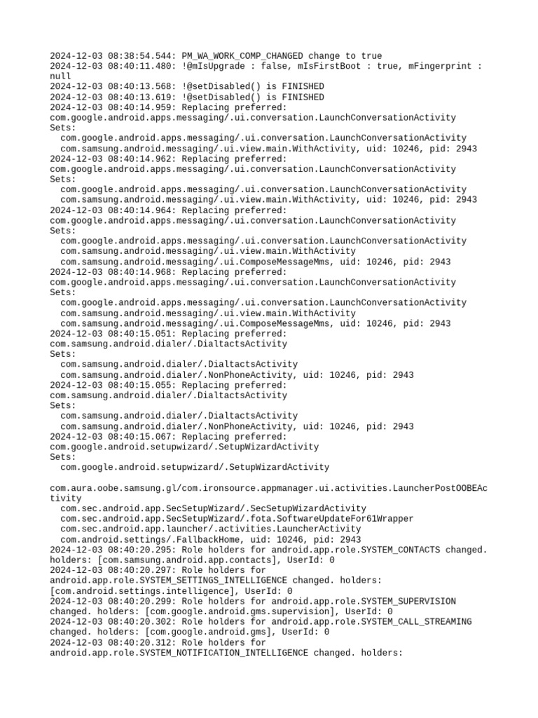 Android Role Holder Changes Log | PDF | Android (Operating System ...