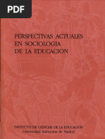 1981 Perspectivas actuales en Sociología de la Educación