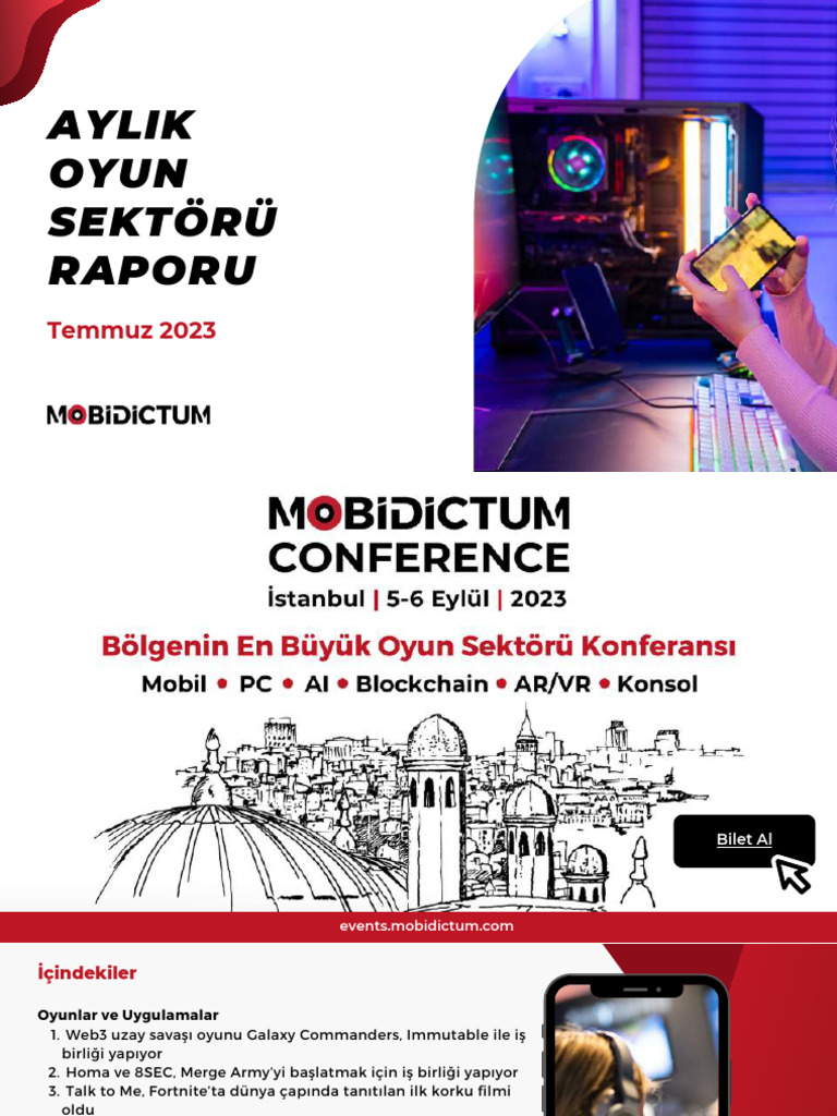 03.08.2023 Aylik Oyun Sektoru Raporu Temmuz 2023 TR - Compressed | PDF