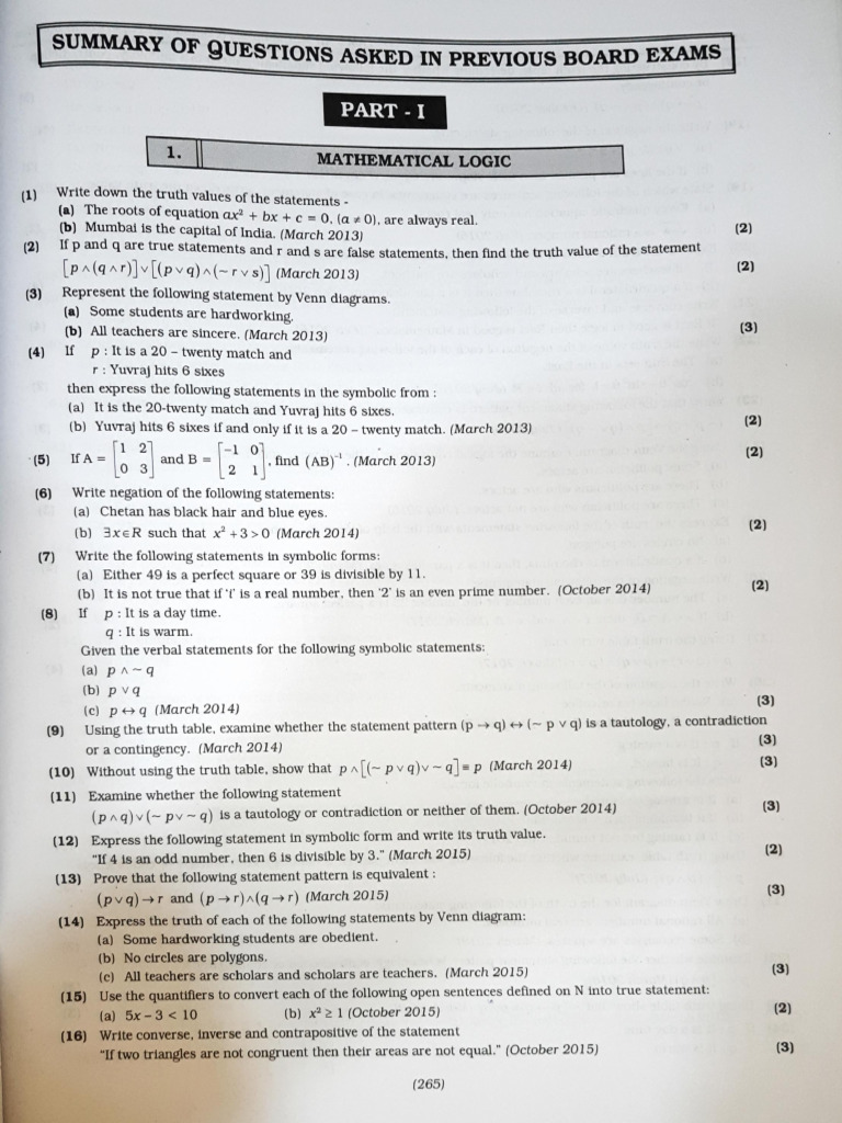 12th Com Maths Board Questions | PDF
