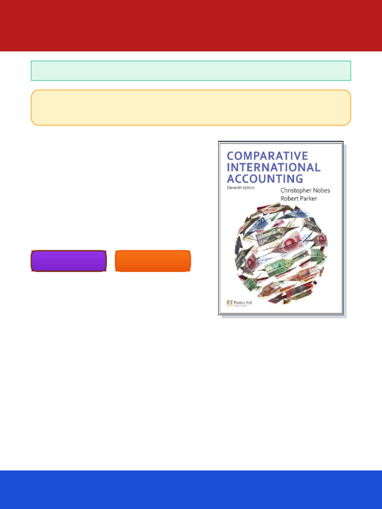 Comparative International Accounting 11th Edition Edition Christopher ...