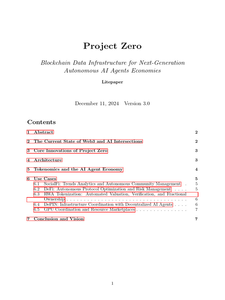 Project Zero: AI-Driven Blockchain Data Infrastructure | PDF ...