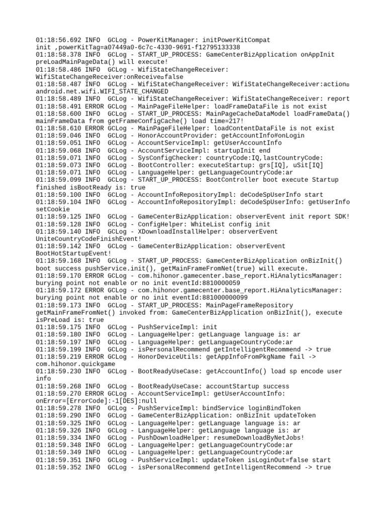 GameCenter Startup Log Analysis | PDF | Information Technology ...