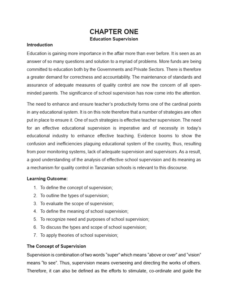 Effective School Supervision in Education | PDF | Teachers | Learning