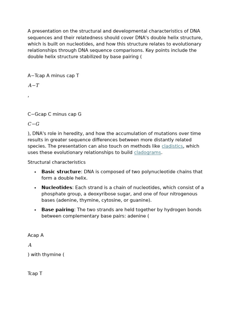 A Presentation On The Structural and Developmental Characteristics of ...