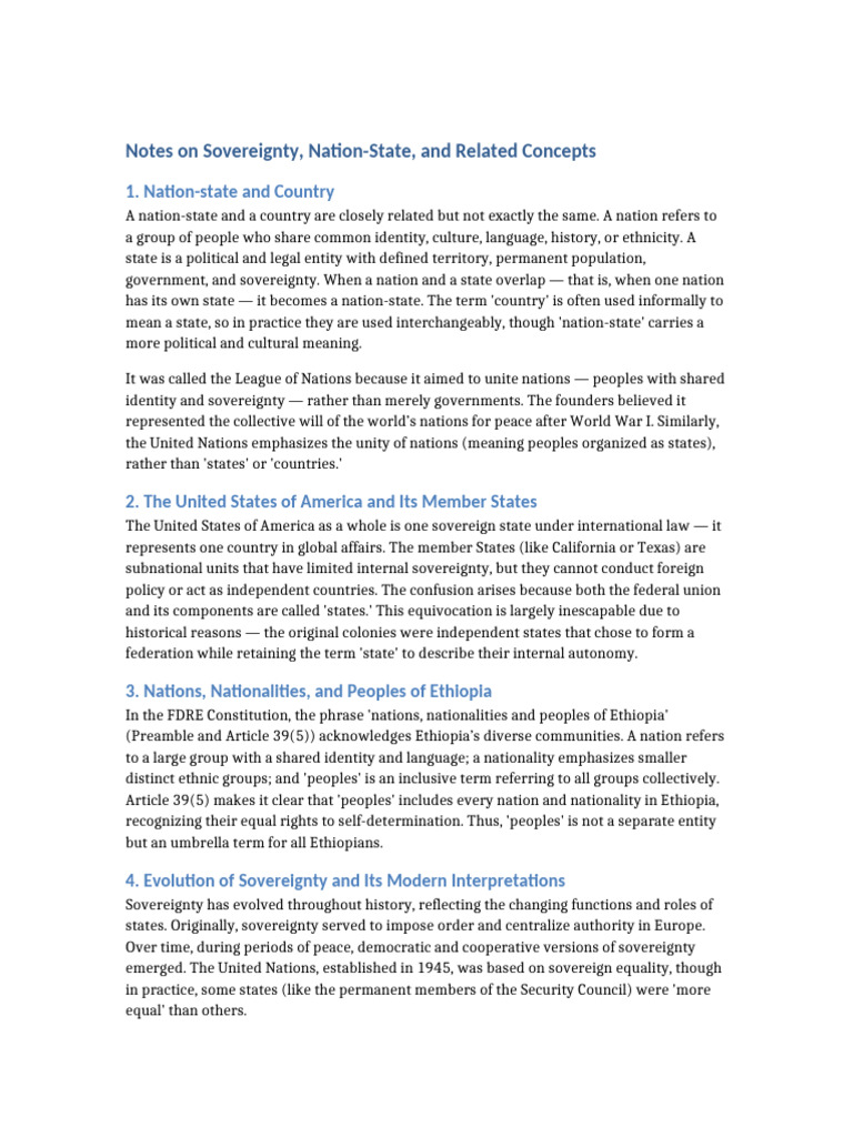 Understanding Sovereignty and Nation-States | PDF | Sovereignty | Nation