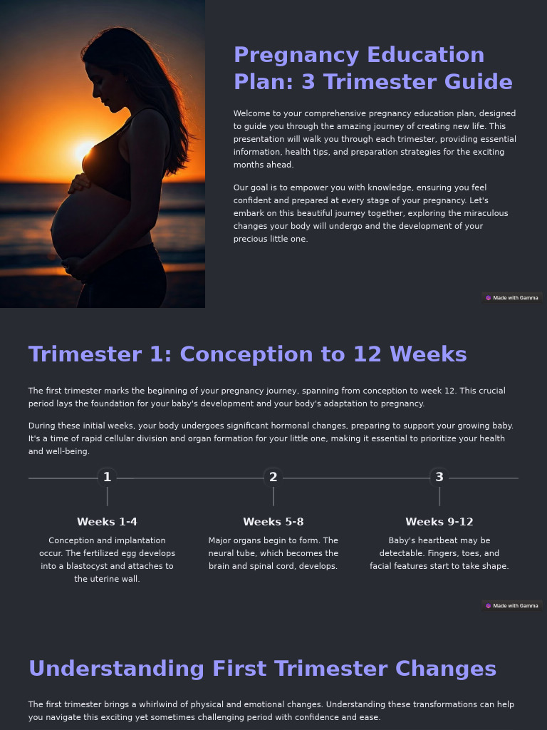 Comprehensive Pregnancy Guide: Trimester Insights | PDF | Pregnancy ...