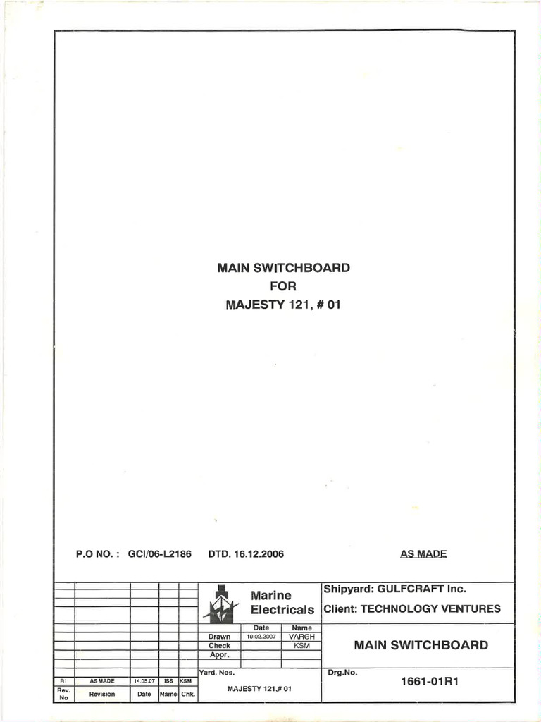 1661-01R1-Main Switchboard. | PDF