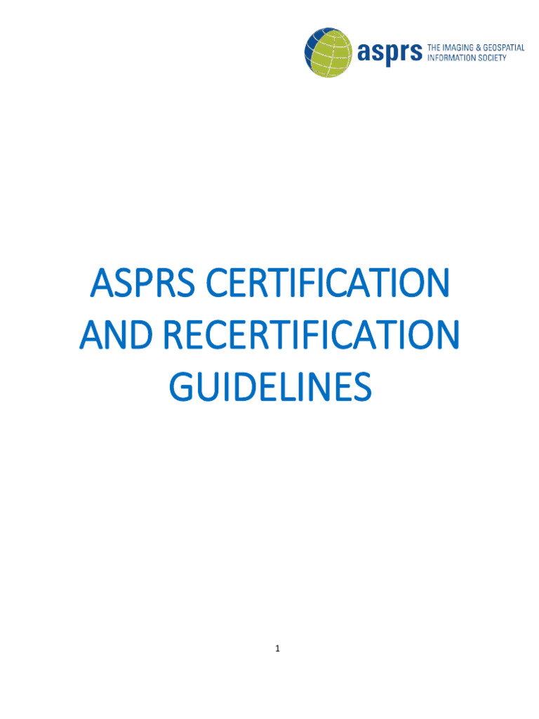 ASPRS Certification Guidelines Overview | PDF | Surveying | Topography