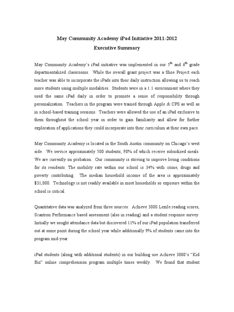 Exec Summary I Pad Survey Methodology Free 30day Trial Scribd