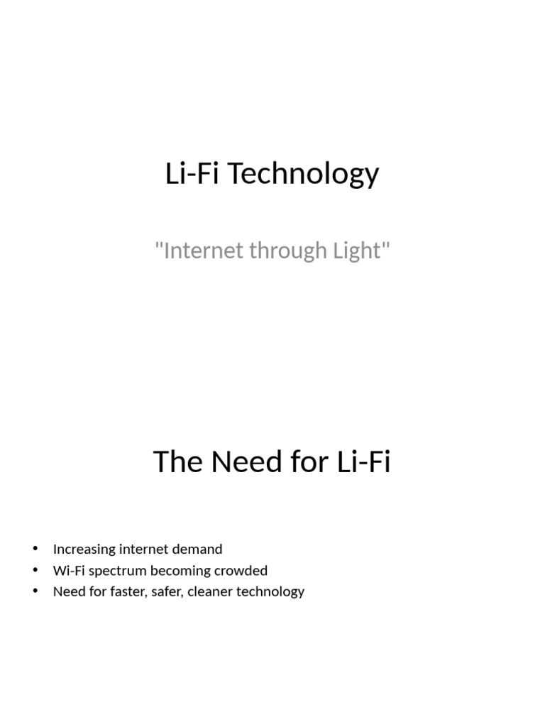LiFi Technology Presentation | PDF