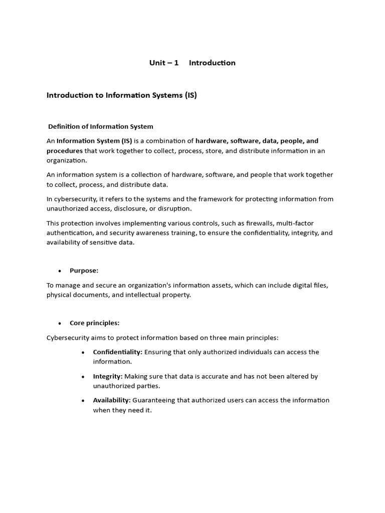 MCA Cyber Security Unit 1 | PDF | Information Security | Computer Security