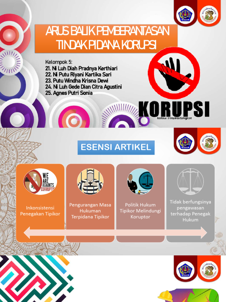 Arus Balik Pemberantasan Tindak Pidana Korupsi | PDF