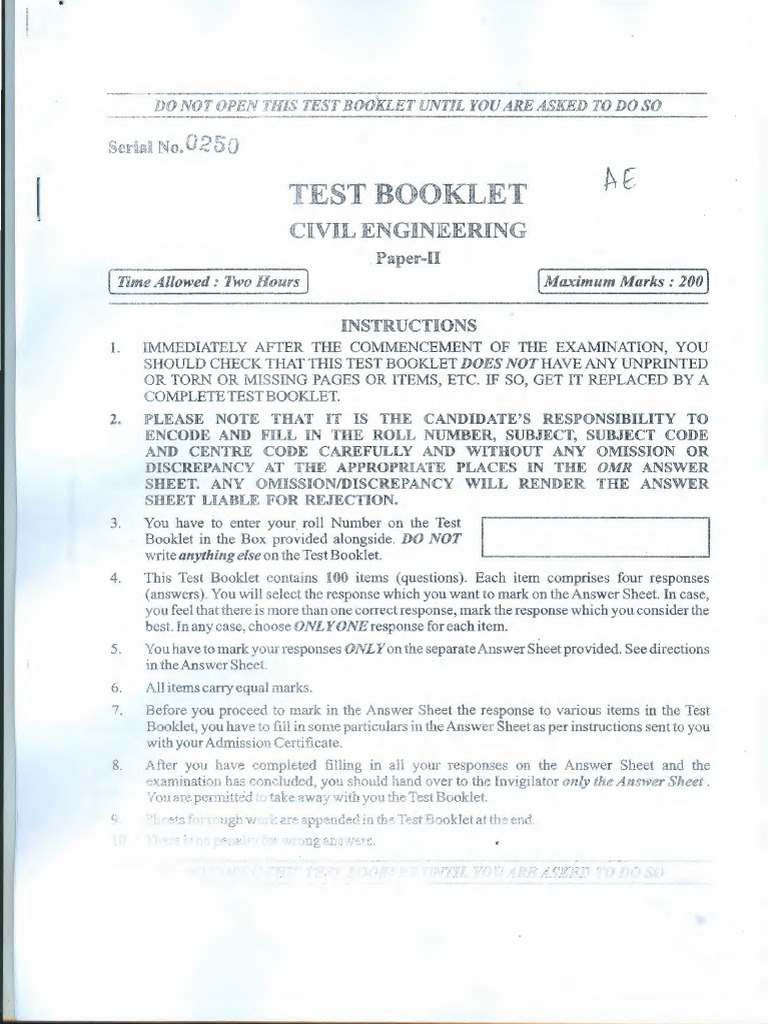 QcivilengineeringII AE | PDF