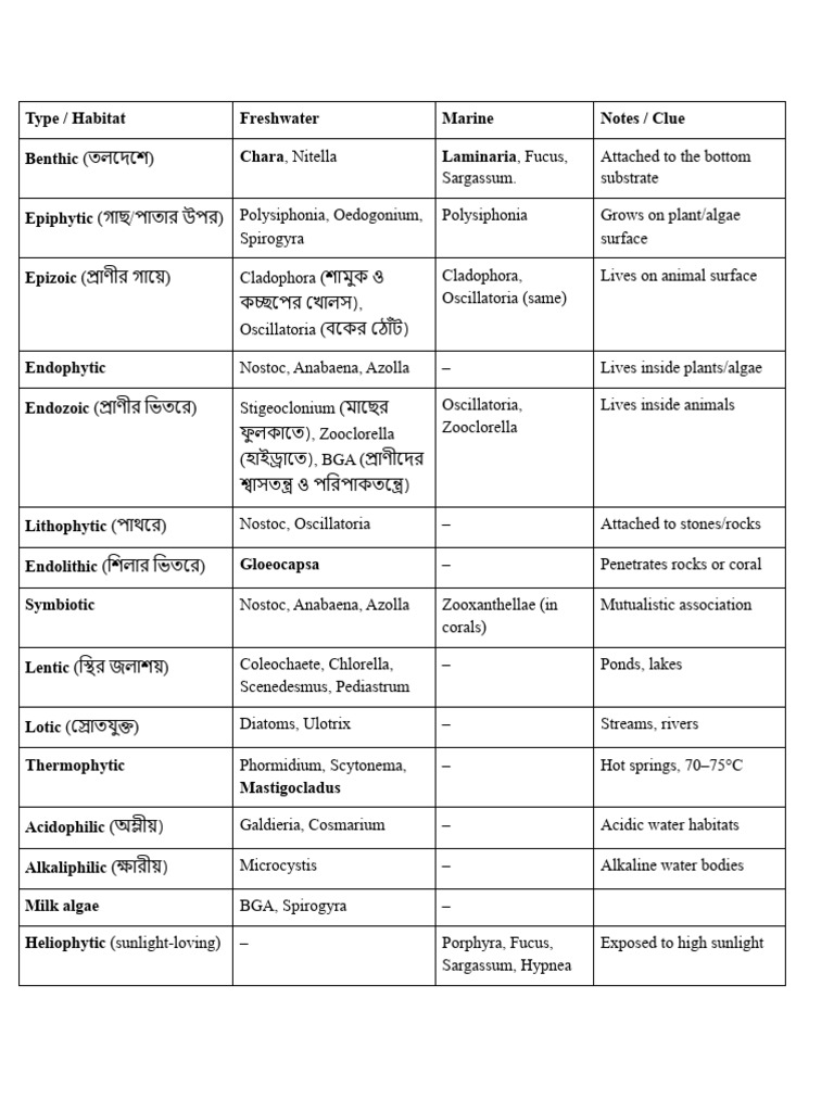 Types of Algae and Their Uses | PDF | Algae
