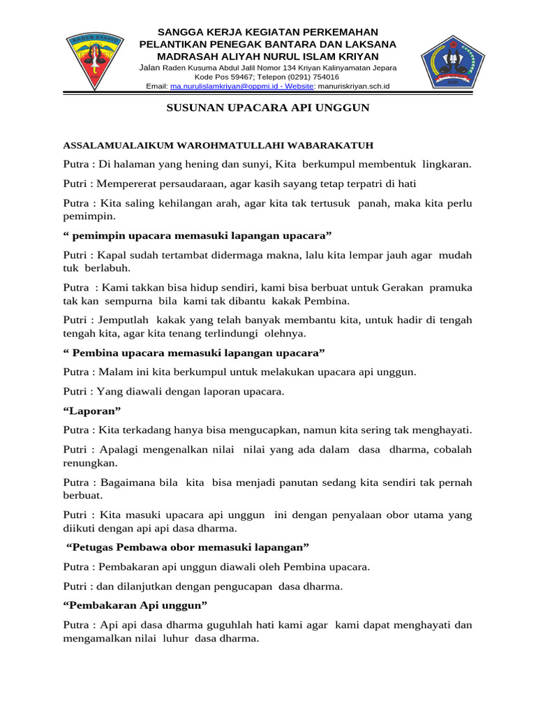 Teks API Unggun Dan Sekapur Sirih | PDF