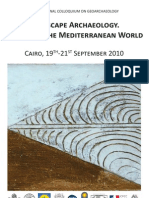57907417 Landscape Archaeology Egypt and the Mediterranean World Cairo INTERNATIONAL COLLOQUIUM on GEOARCHAEOLOGY 19th 21th September 2010