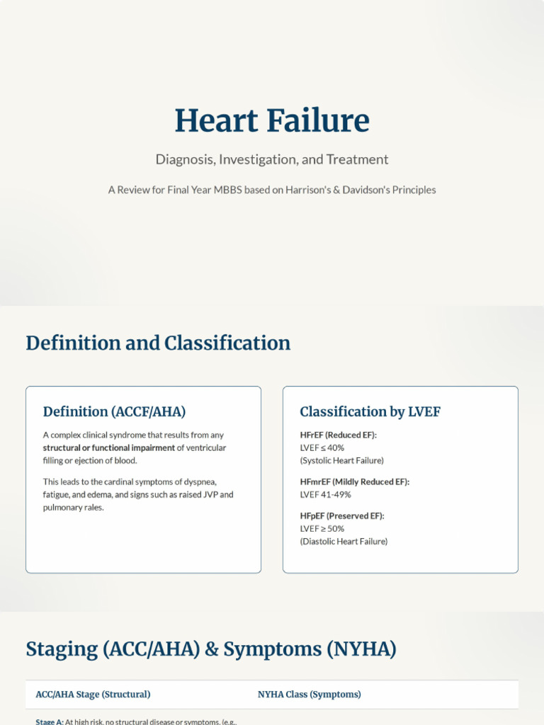 Heart Failure Diagnosis and Treatment | PDF
