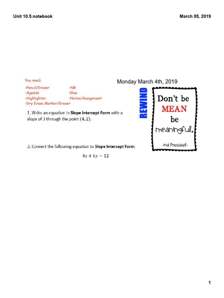 Unit 10.5 Notes | PDF