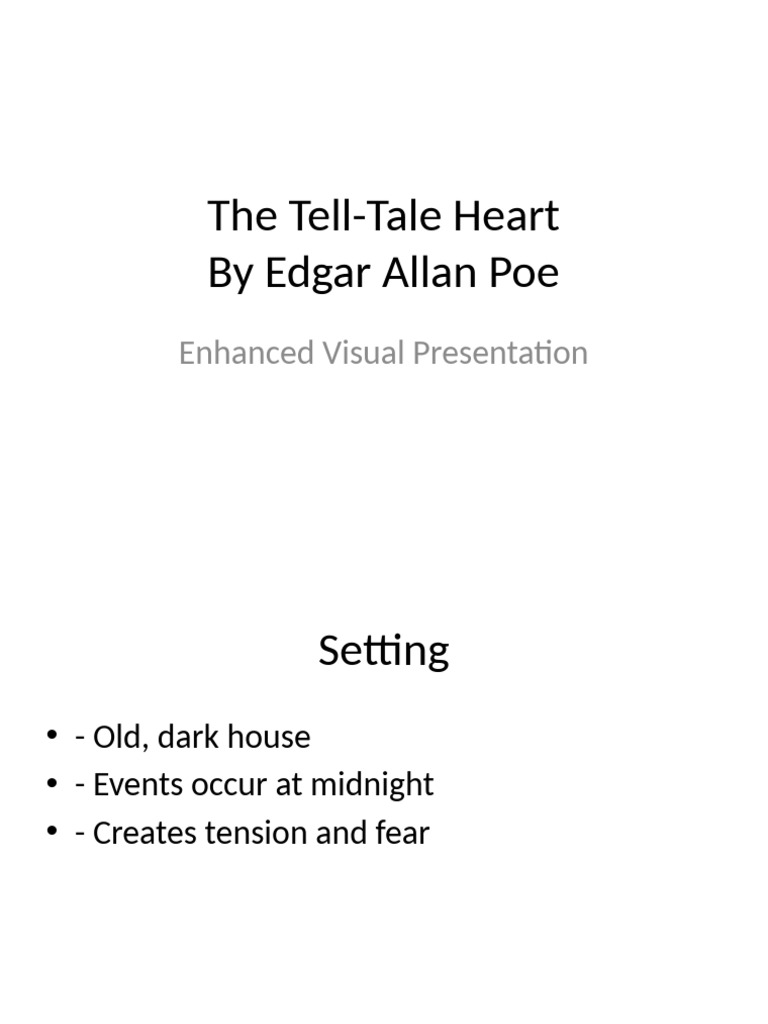 Tell Tale Heart Enhanced Presentation | PDF