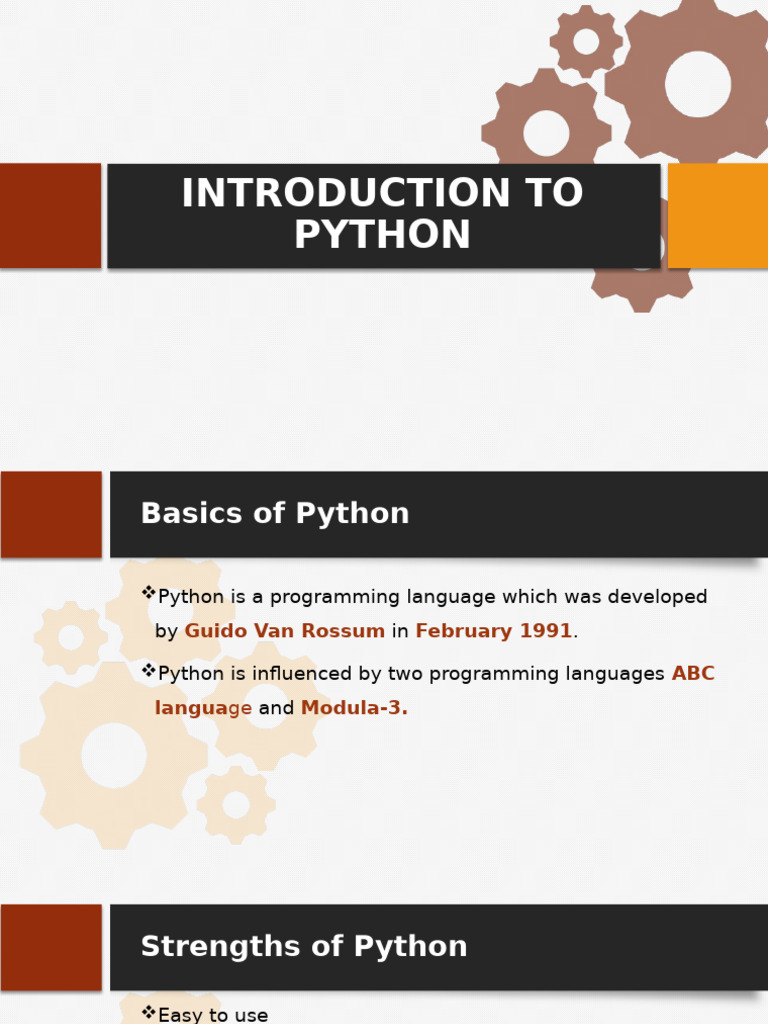 Introduction To Python | PDF