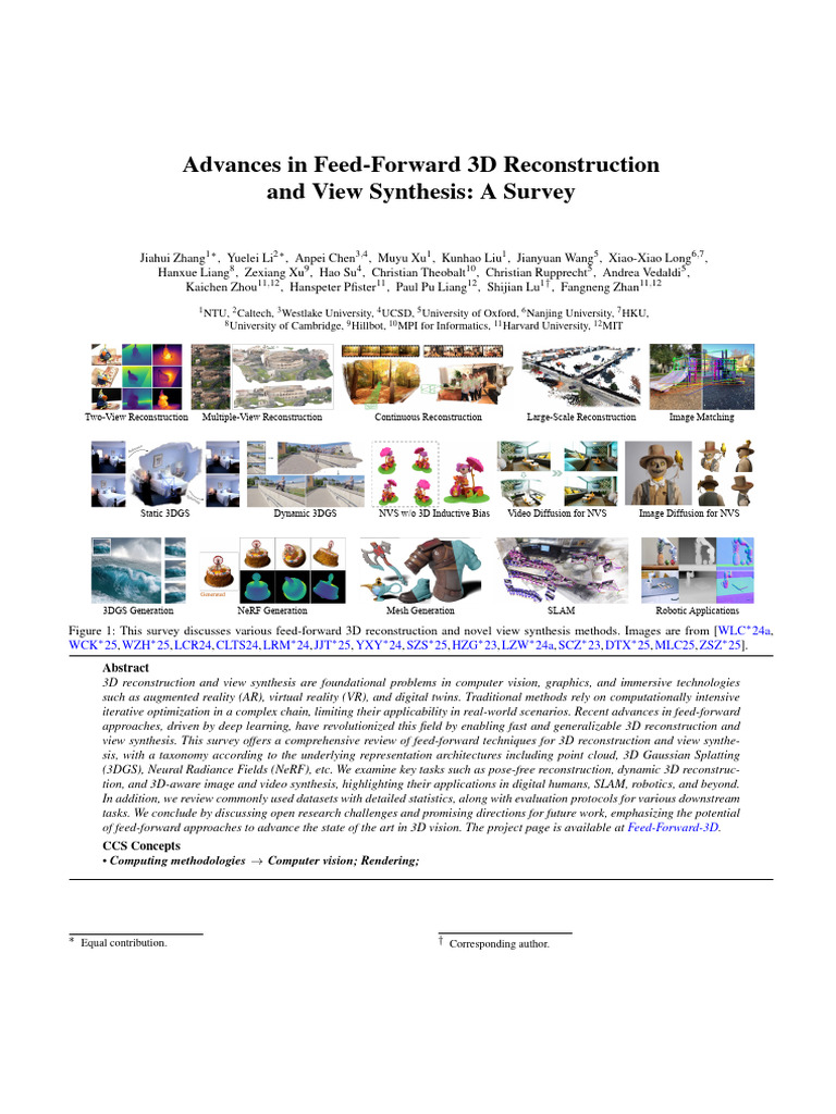 Feed-Forward 3D Reconstruction Survey | PDF | Computer Vision ...