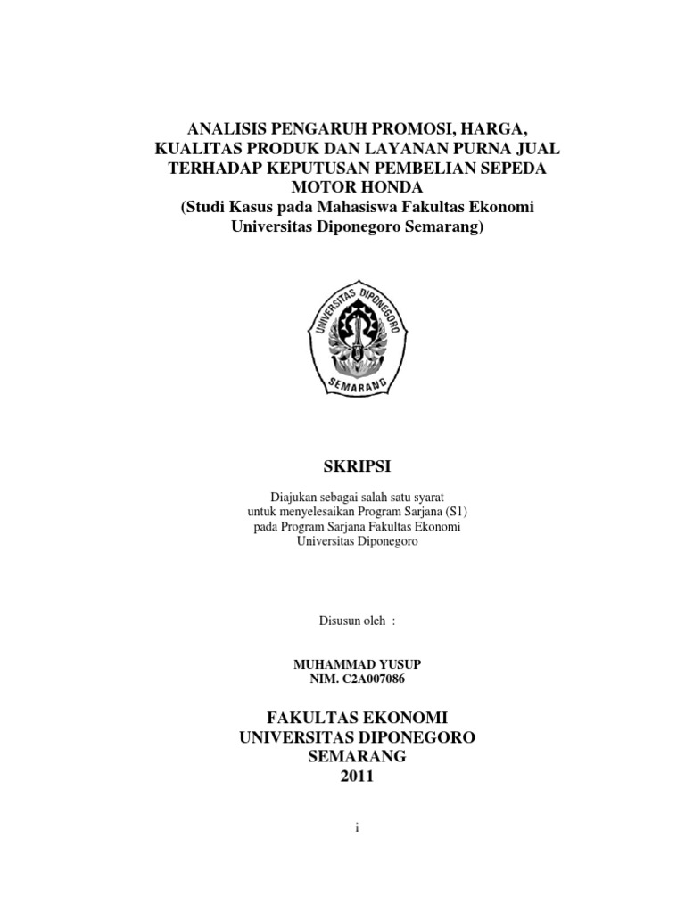 Contoh Skripsi Motor Contoh Skripsi Motor