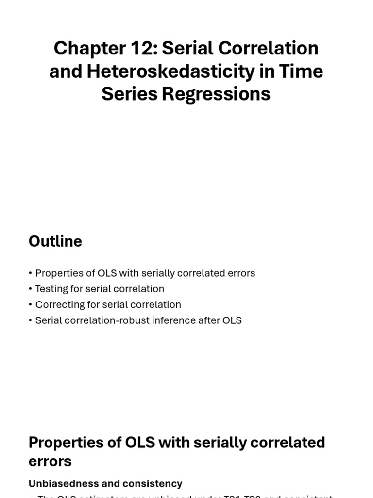 Serial Correlation in Time Series Analysis | PDF | Autocorrelation ...
